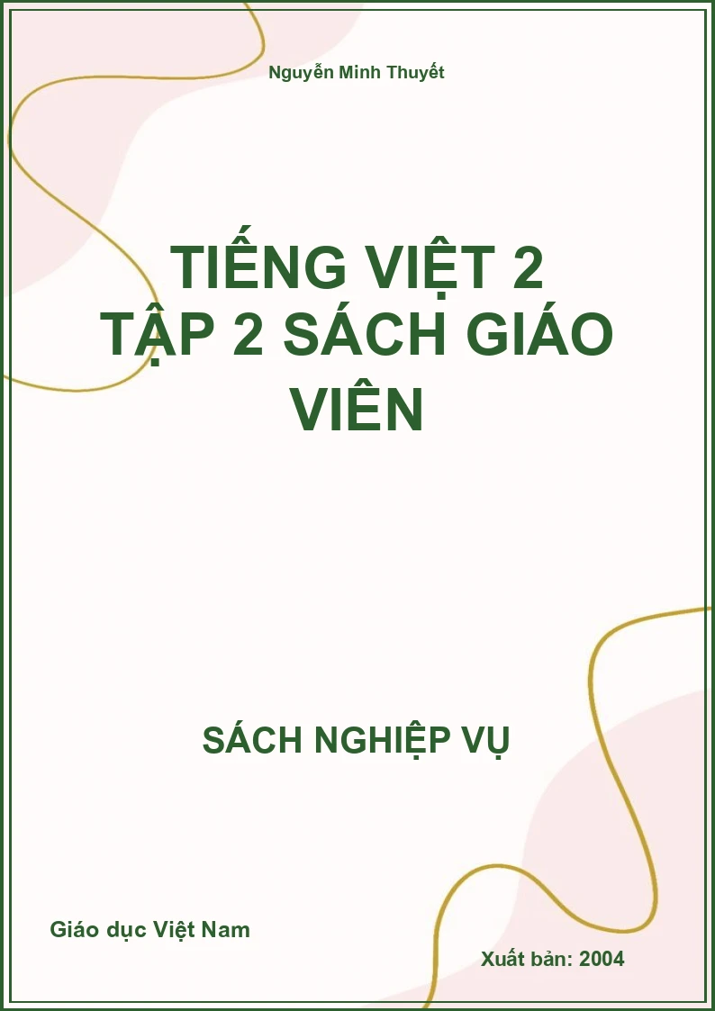 Tiếng Việt 2 tập 2 sách giáo viên
