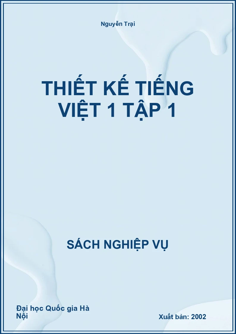 Thiết kế Tiếng Việt 1 tập 1
