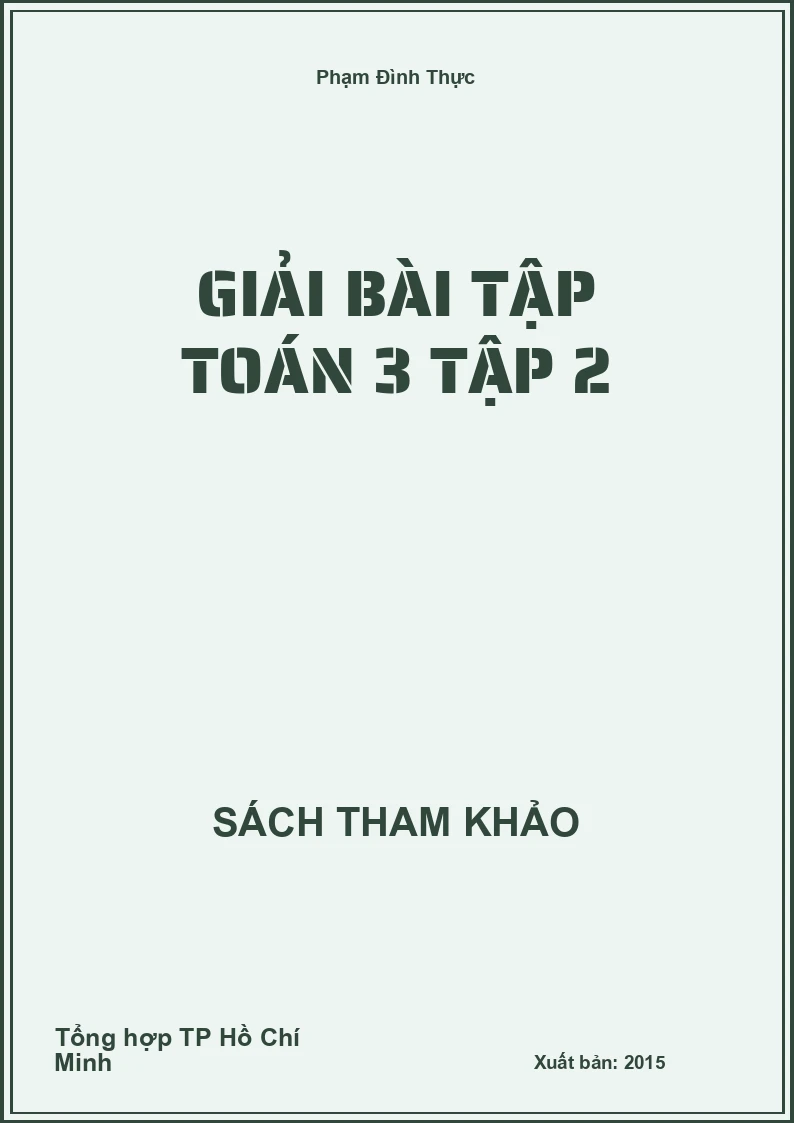 Giải bài tập toán 3 tập 2
