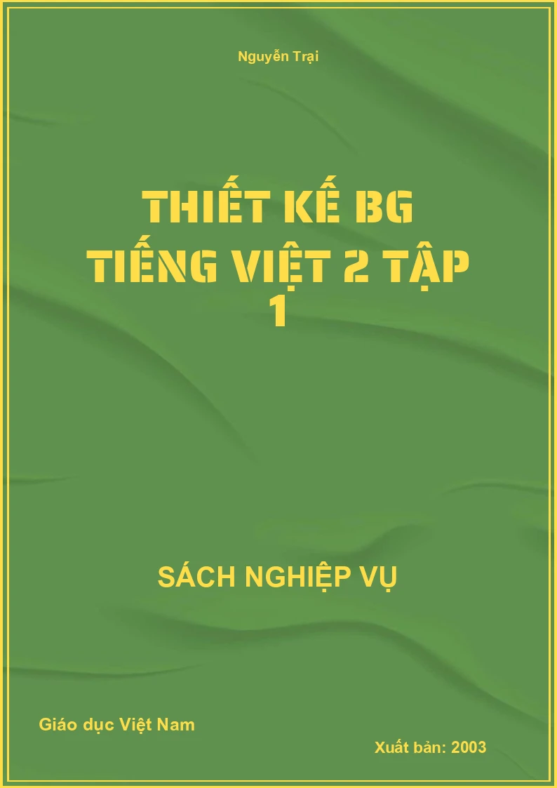 Thiết kế BG Tiếng Việt 2 tập 1