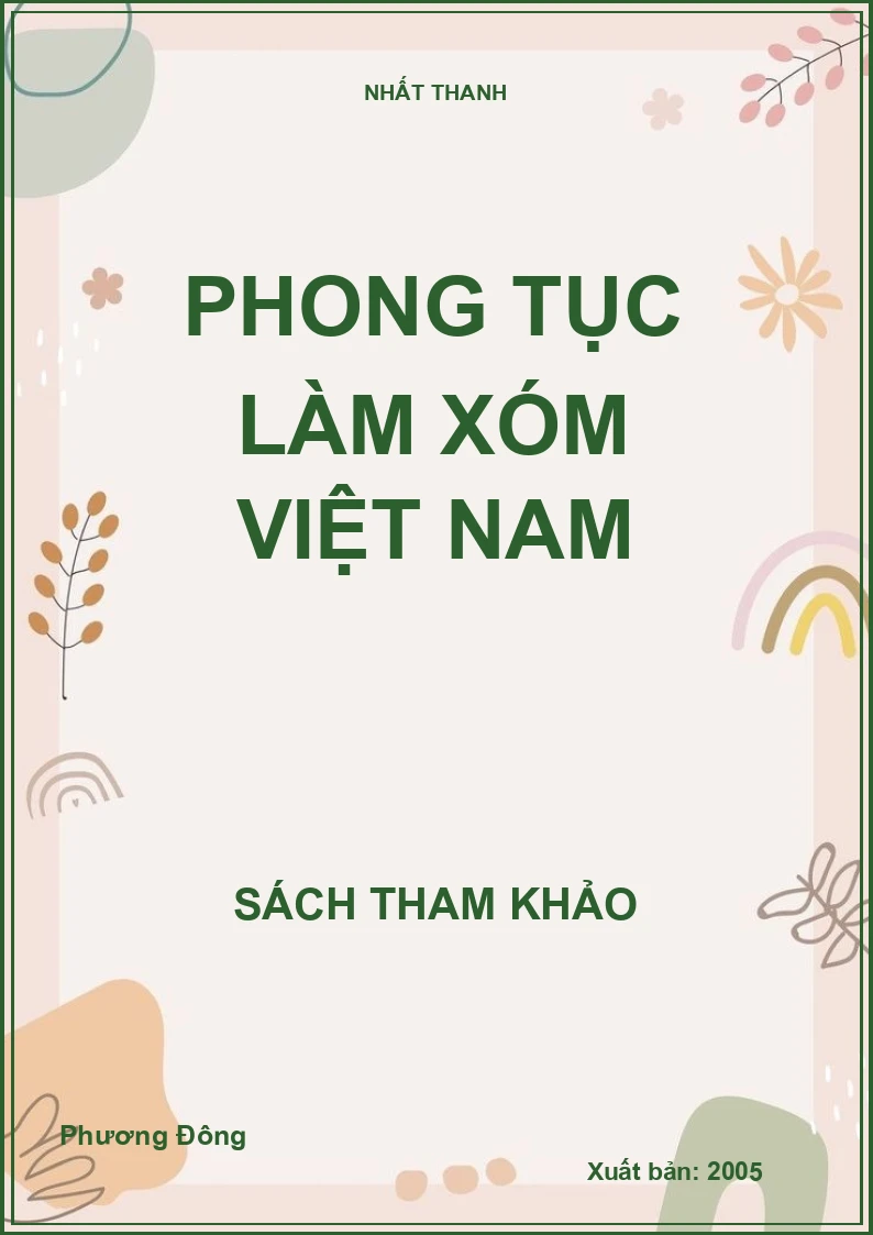 Phong tục làm xóm Việt Nam