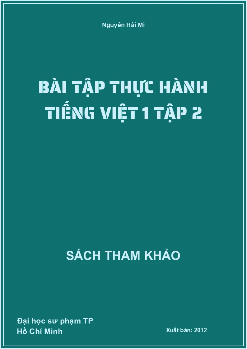 Bài tập thực hành tiếng việt 1 tập 2