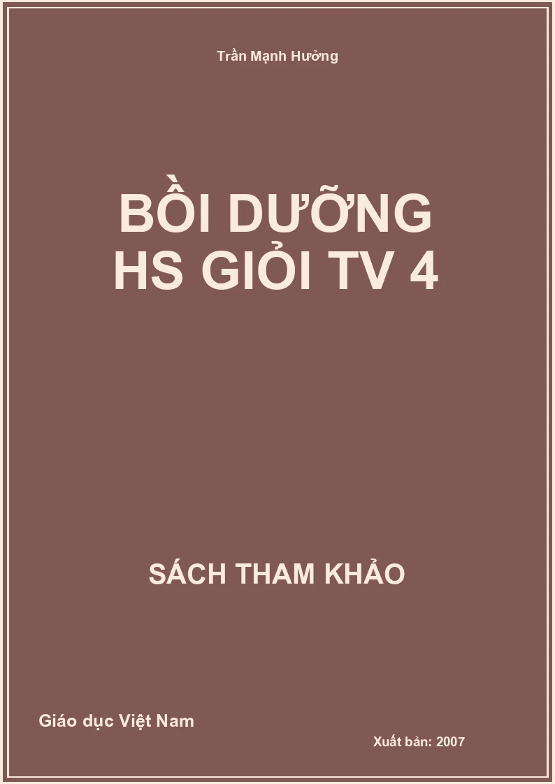 Bồi dưỡng HS giỏi TV 4