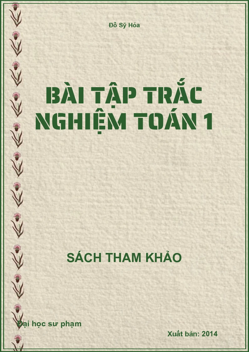 Bài tập trắc nghiệm toán 1