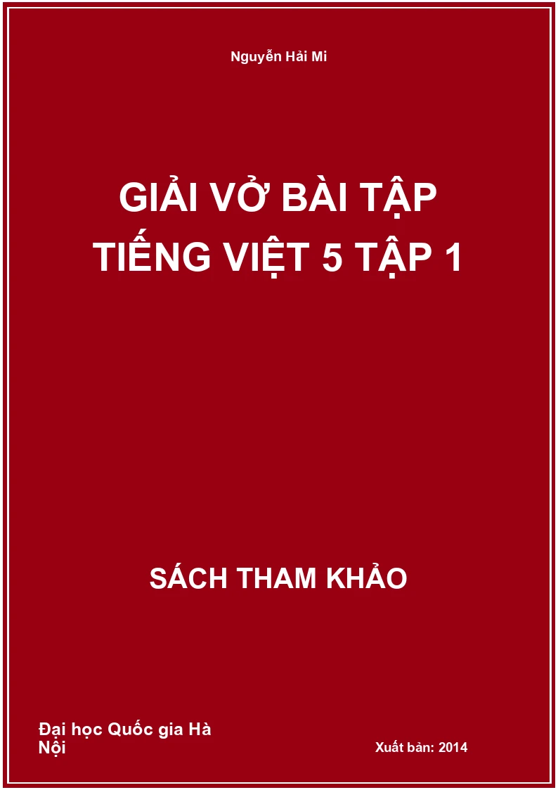 Giải vở bài tập tiếng việt 5 tập 1