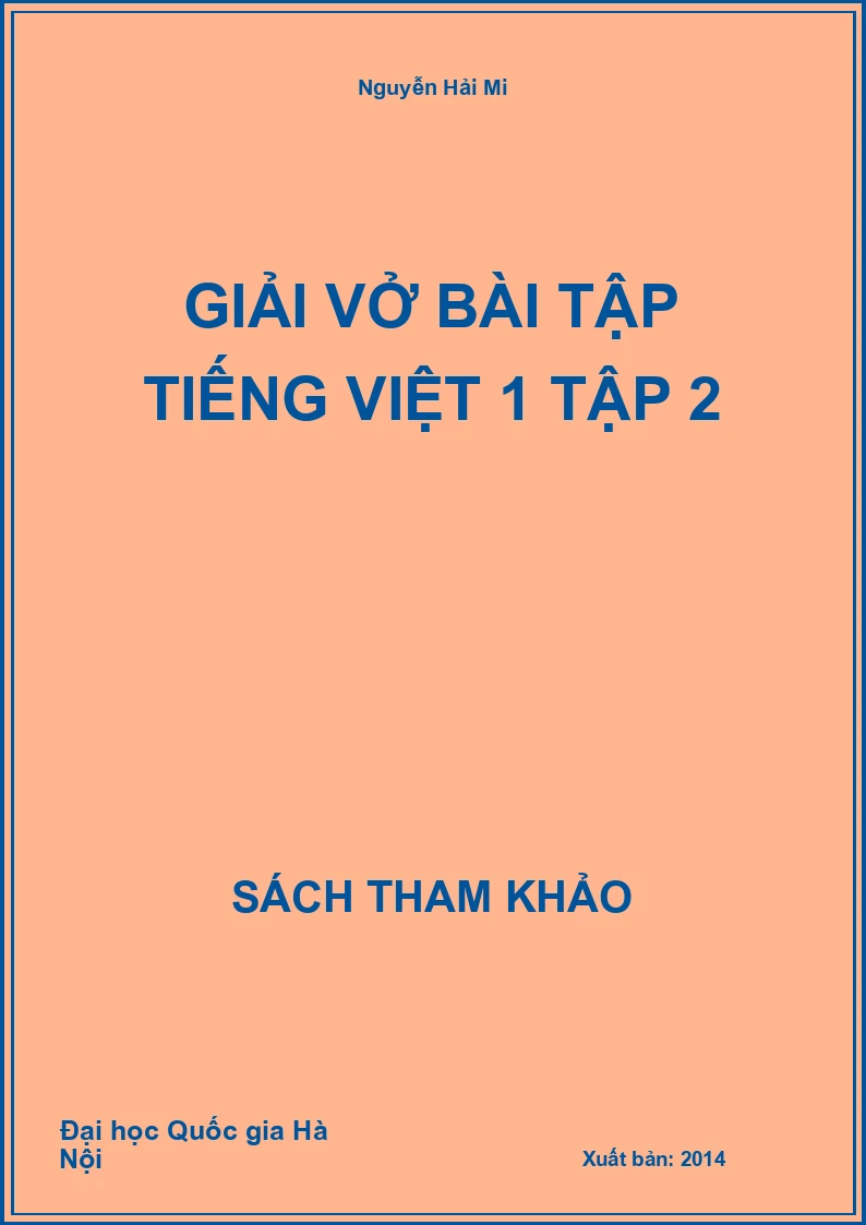 Giải vở bài tập tiếng việt 1 tập 2