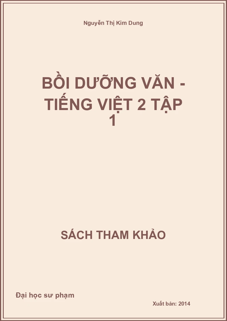 Bồi dưỡng văn - tiếng việt 2 tập 1