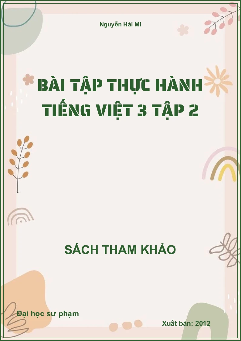Bài tập thực hành tiếng việt 3 tập 2