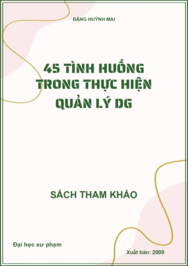 45 Tình huống trong thực hiện quản lý DG