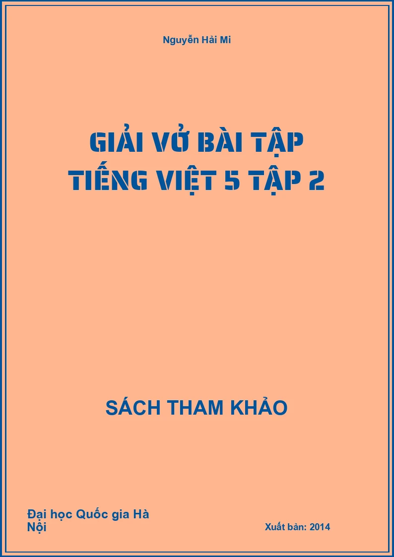 Giải vở bài tập tiếng việt 5 tập 2