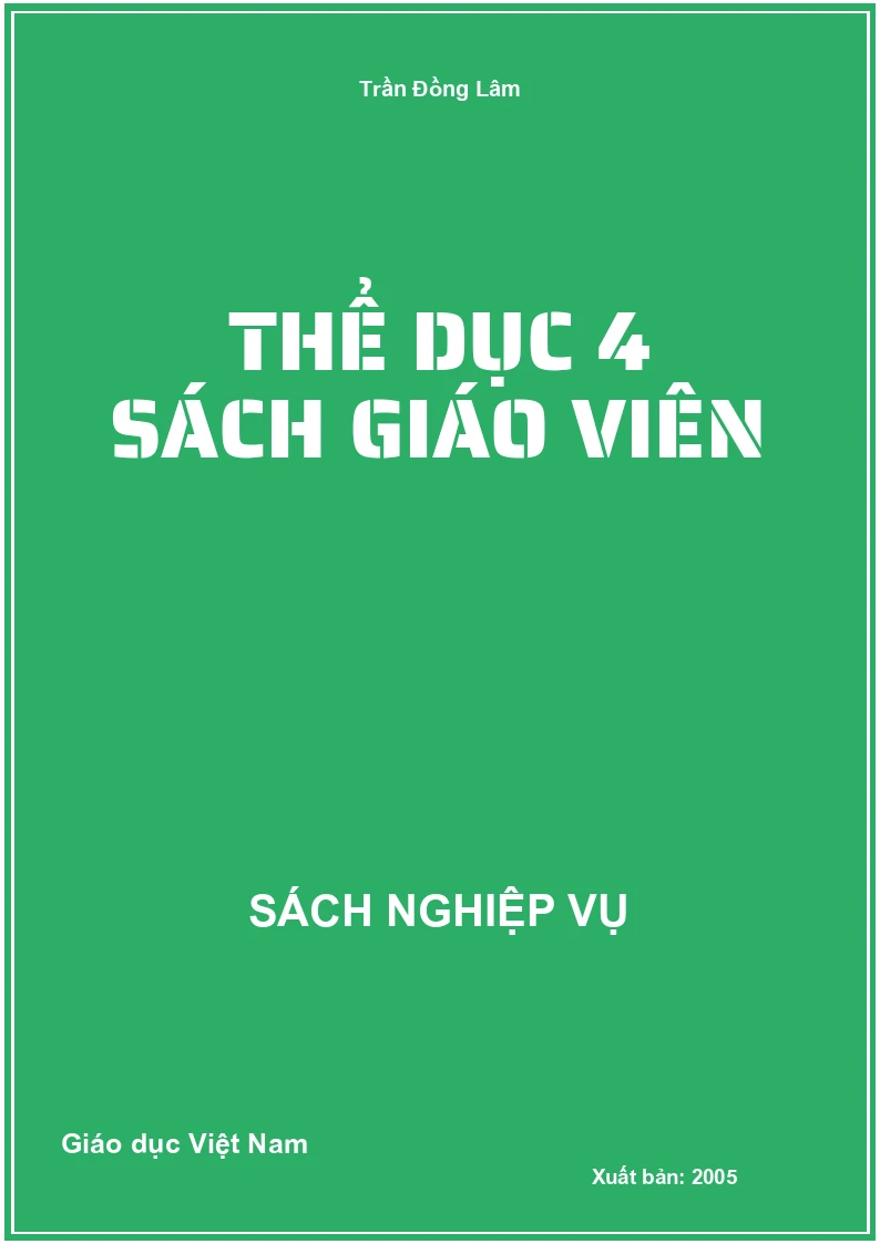 Thể Dục 4 sách giáo viên