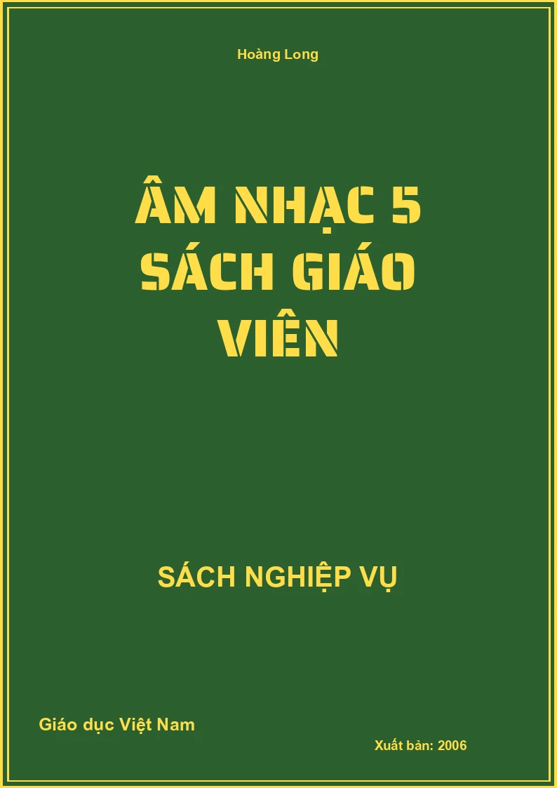 Âm Nhạc 5 sách giáo viên