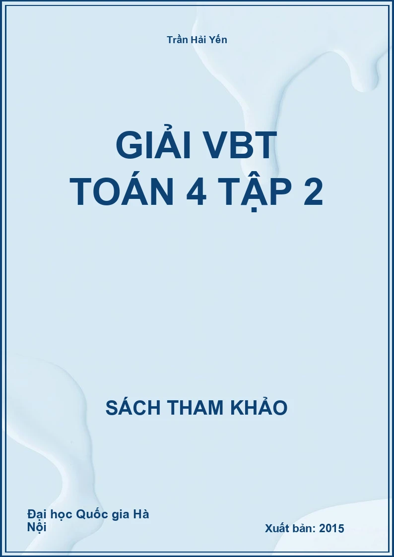 Giải VBT toán 4 tập 2
