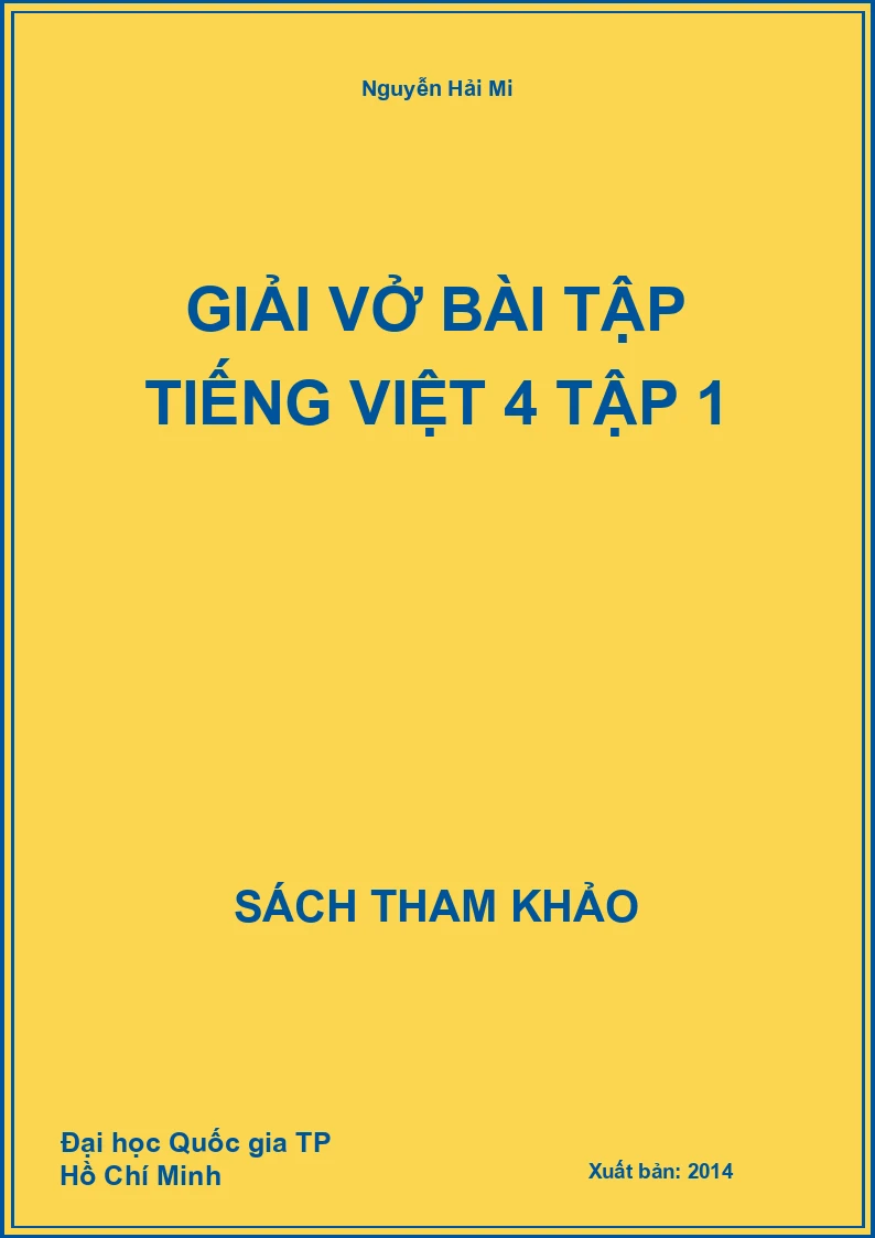 Giải vở bài tập tiếng việt 4 tập 1