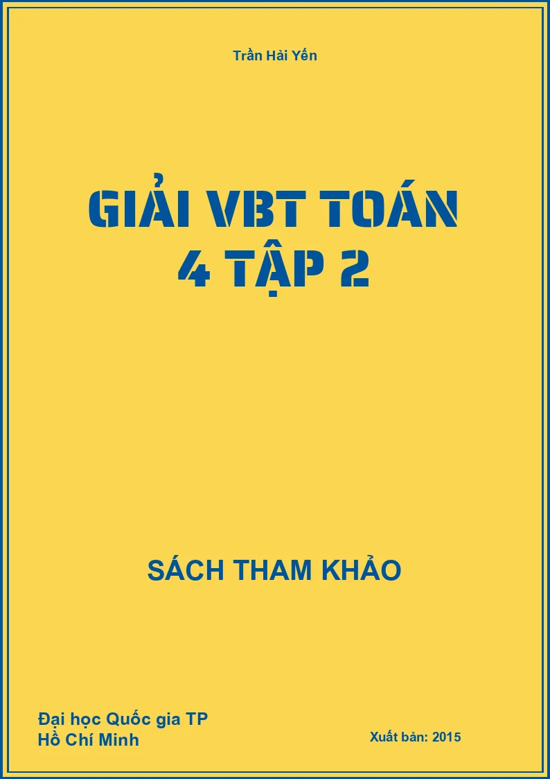 Giải VBT toán 4 tập 2 (BS)