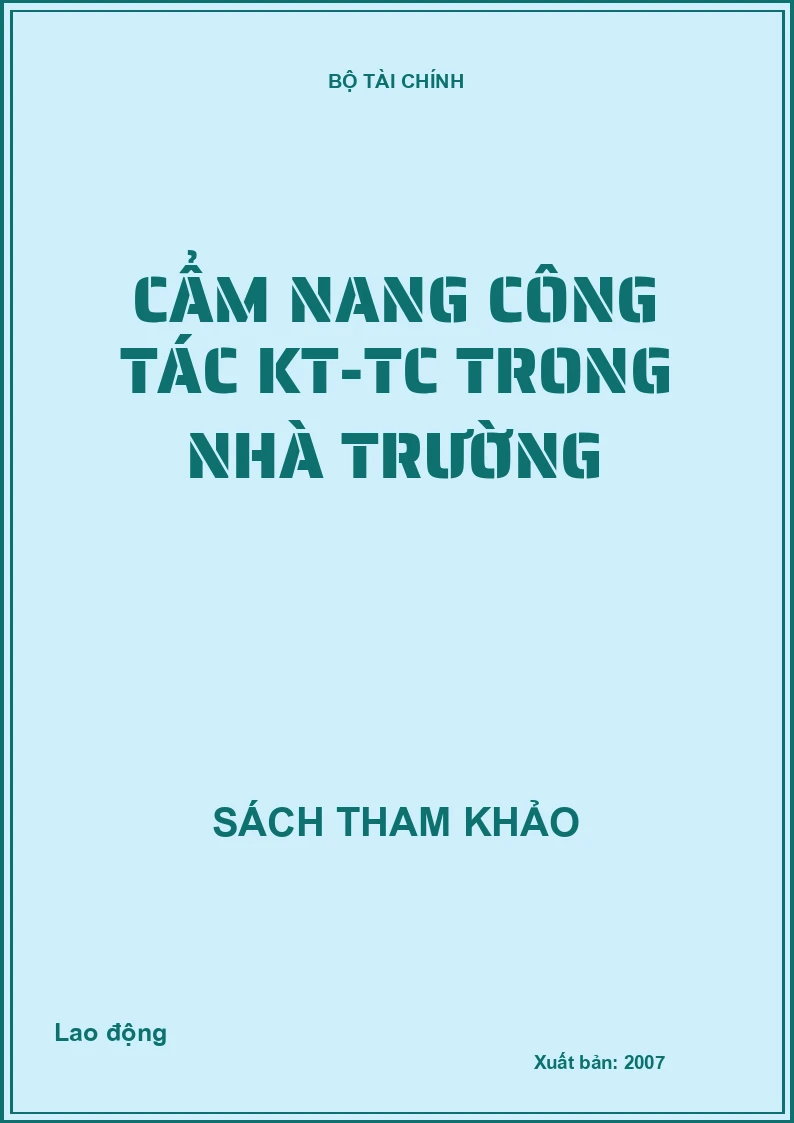 Cẩm nang công tác KT-TC trong nhà trường
