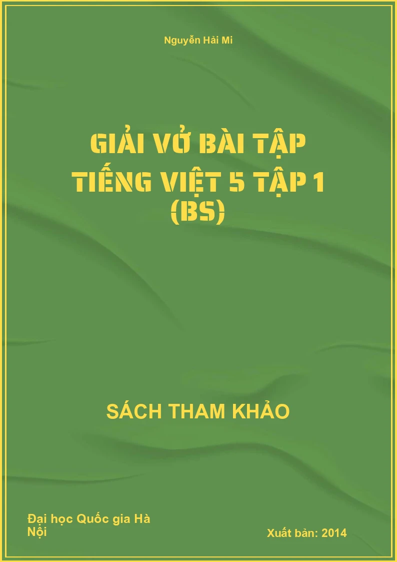 Giải vở bài tập tiếng việt 5 tập 1 (BS)