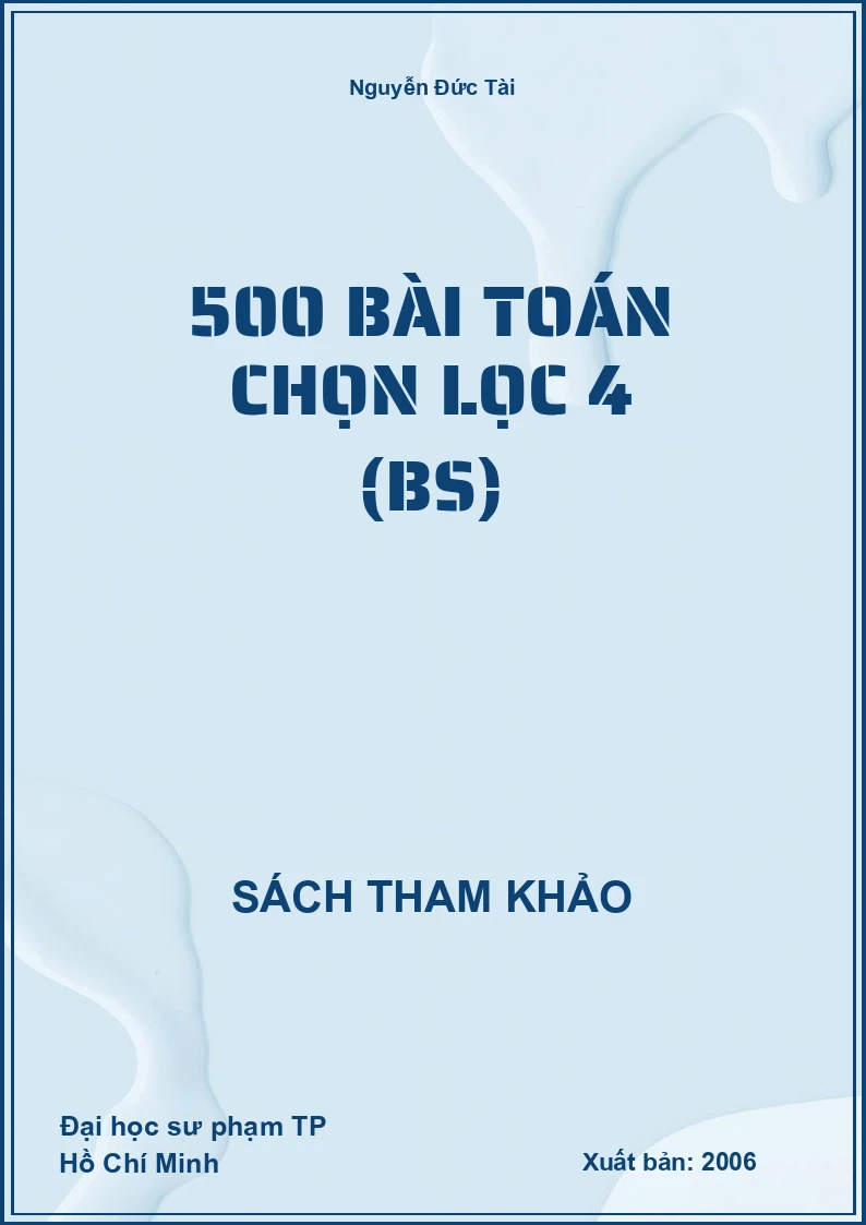 500 bài toán chọn lọc 4 (BS)