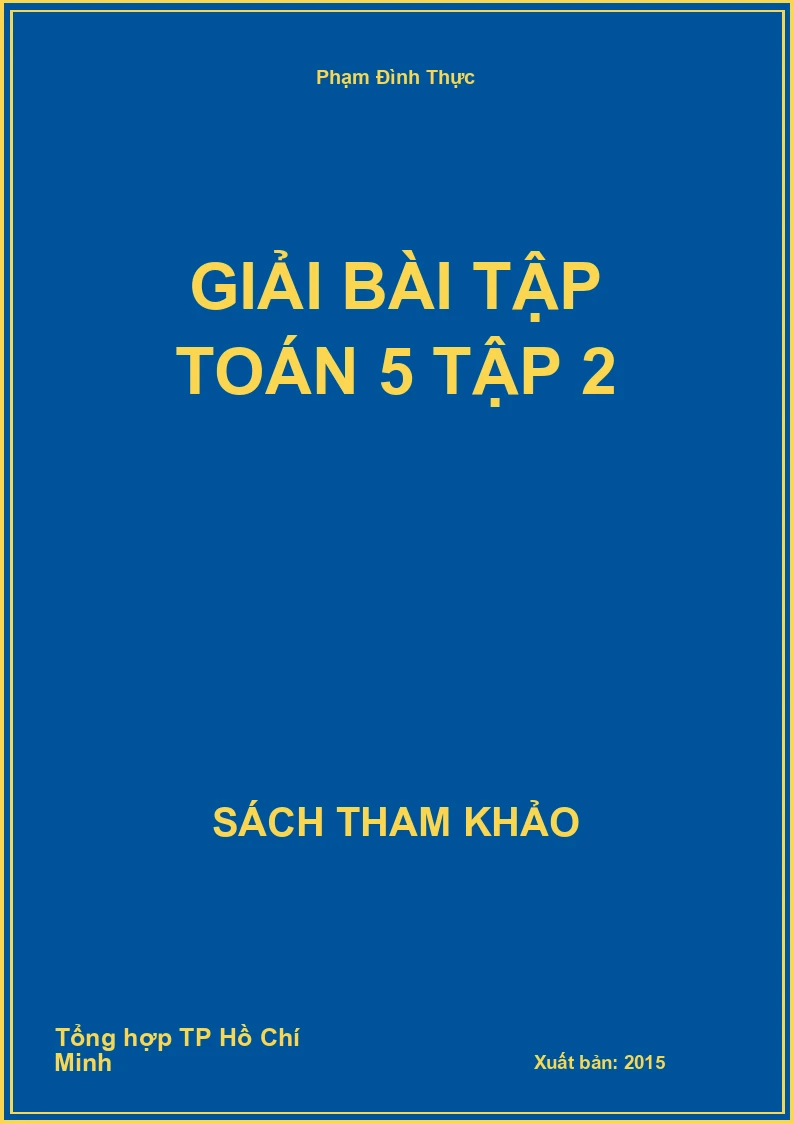 Giải bài tập toán 5 tập 2