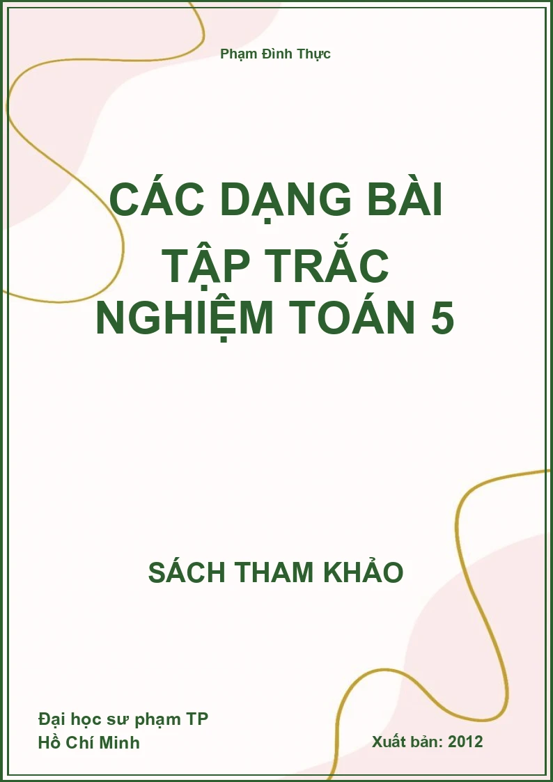 Các dạng bài tập trắc nghiệm toán 5