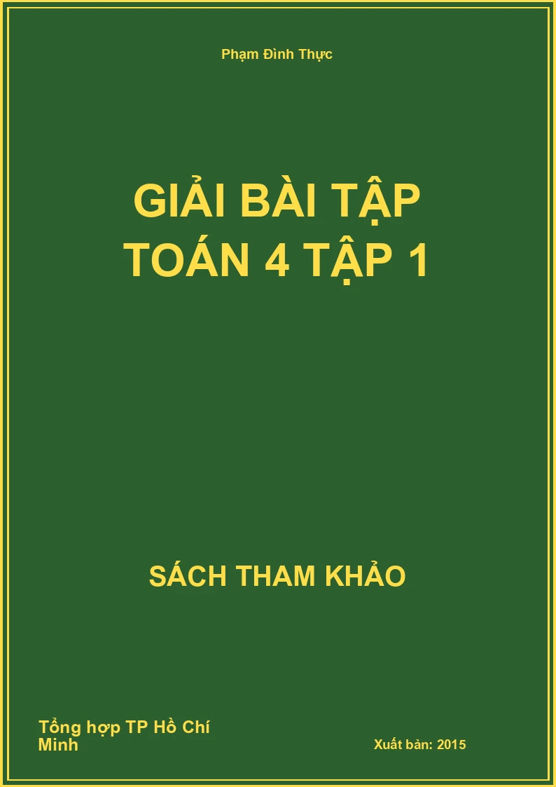 Giải bài tập toán 4 tập 1