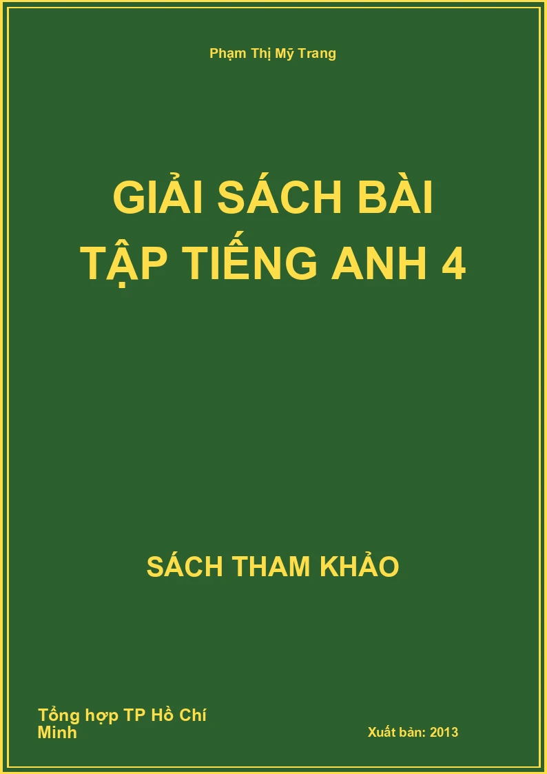 Giải sách bài tập tiếng anh 4