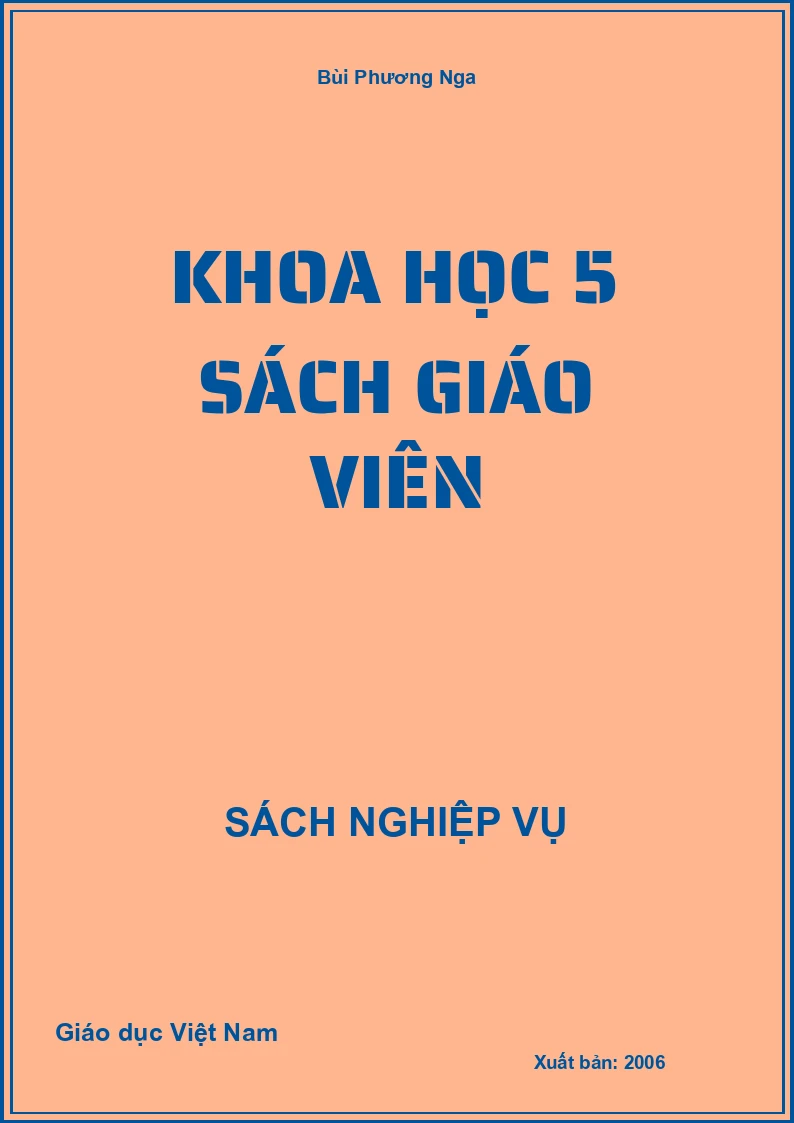 Khoa Học 5 sách giáo viên