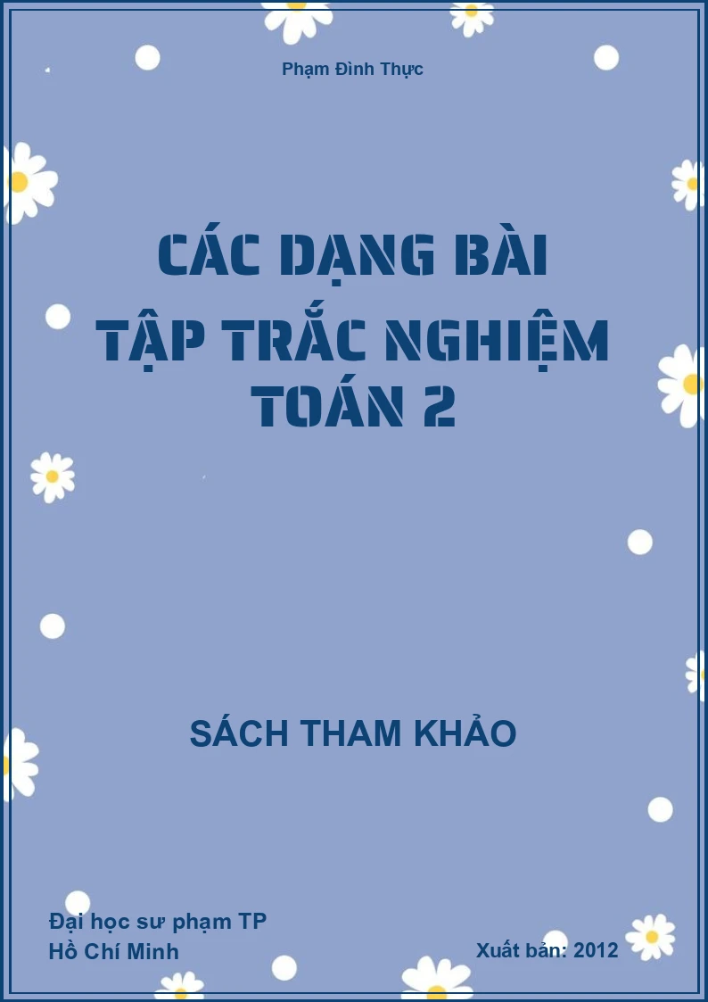Các dạng bài tập trắc nghiệm toán 2