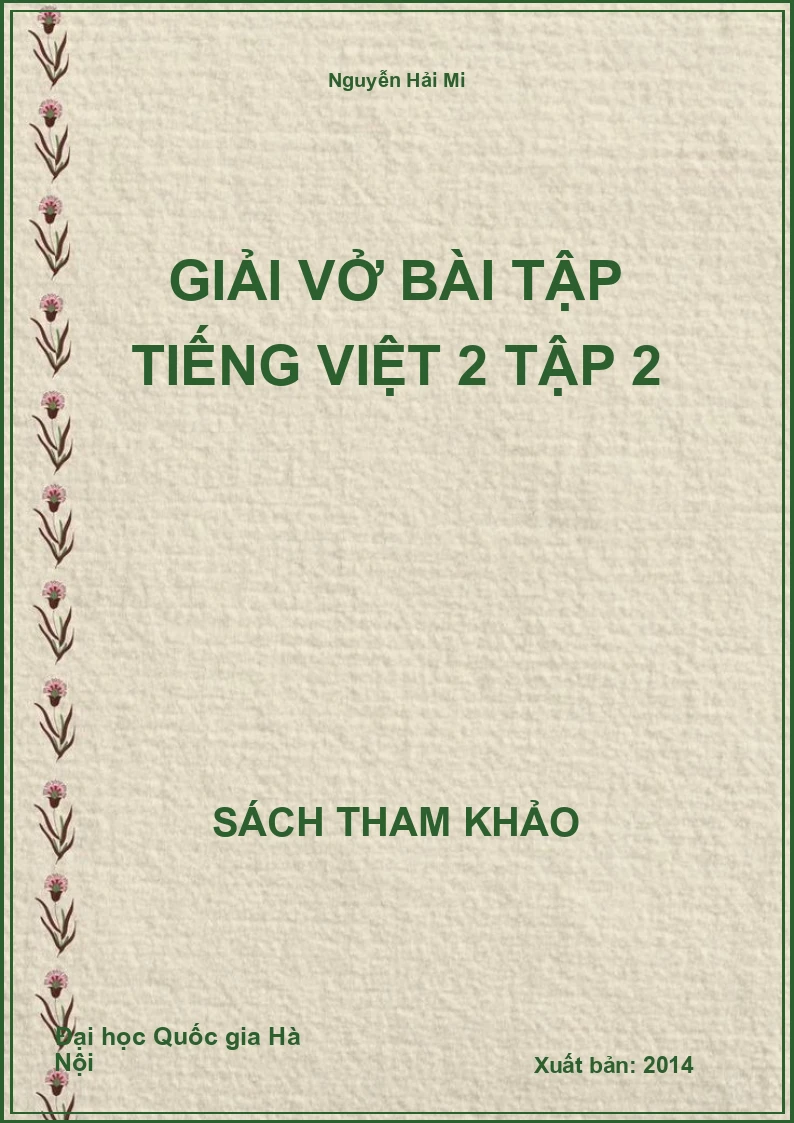 Giải vở bài tập tiếng việt 2 tập 2