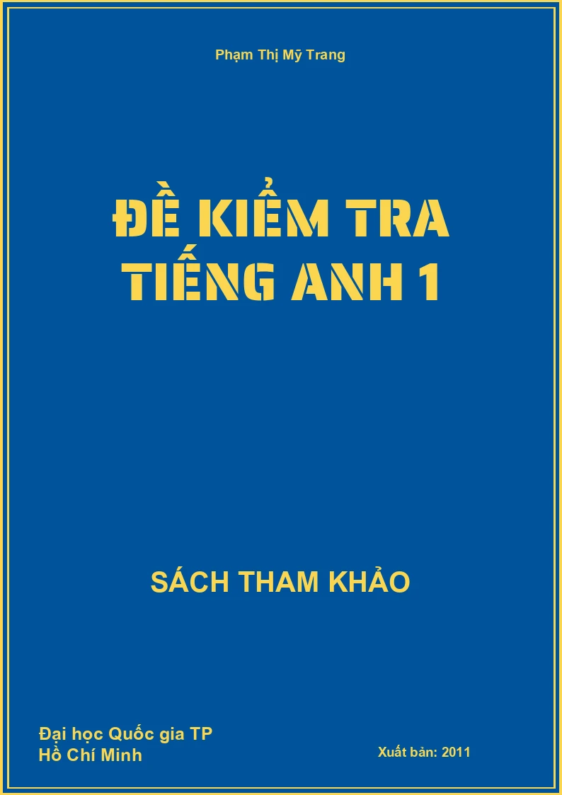 Đề kiểm tra tiếng anh 1