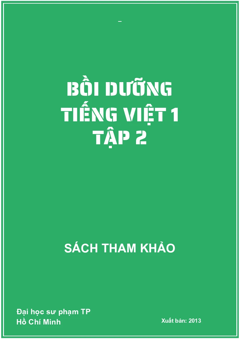 Bồi dưỡng tiếng việt 1 tập 2