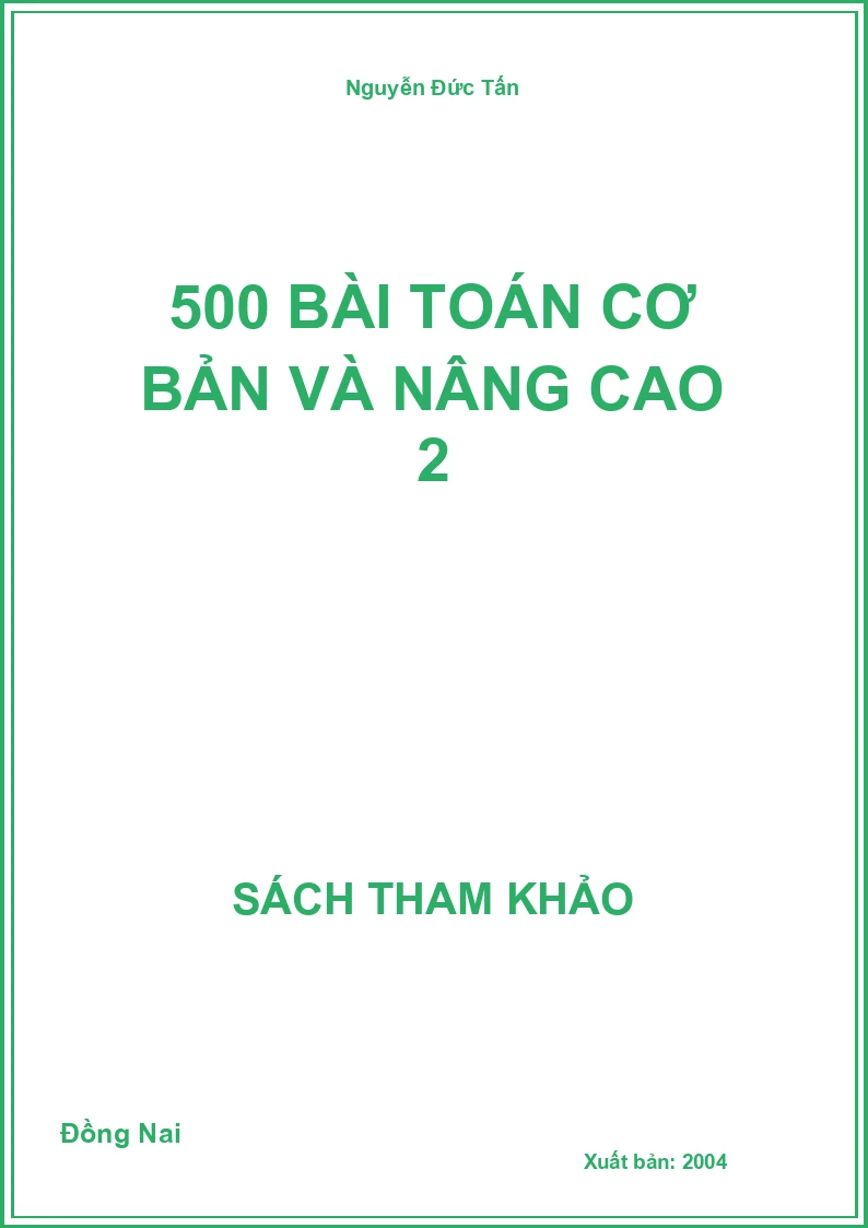 500 bài toán cơ bản và nâng cao 2