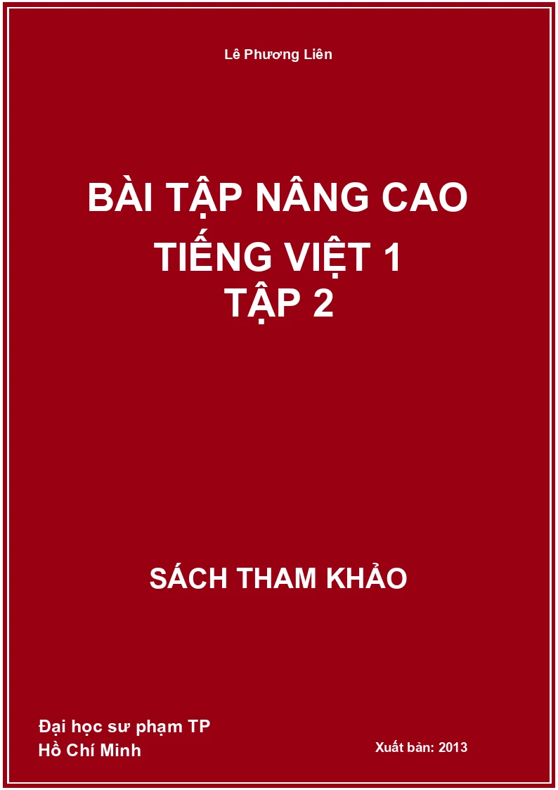 Bài tập nâng cao tiếng việt 1 tập 2