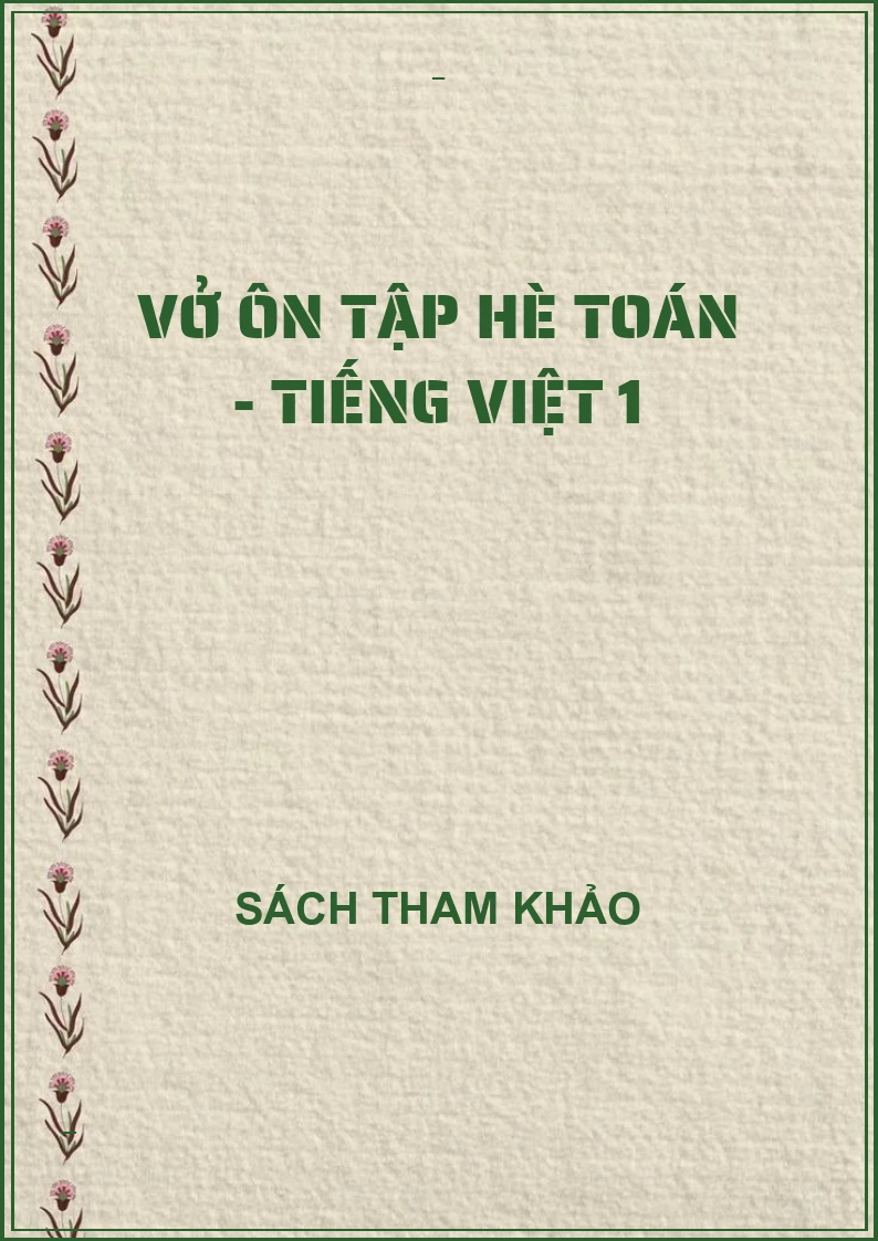 Vở ôn tập hè Toán - Tiếng việt 1