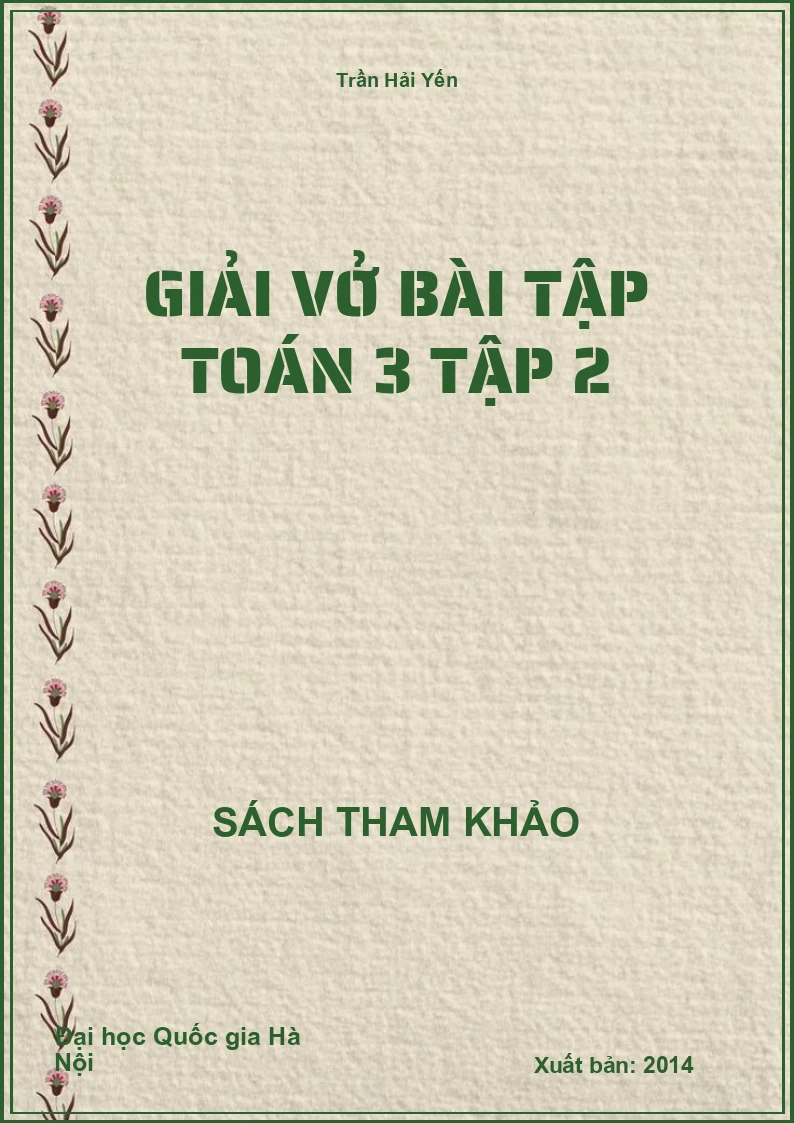 Giải vở bài tập toán 3 tập 2
