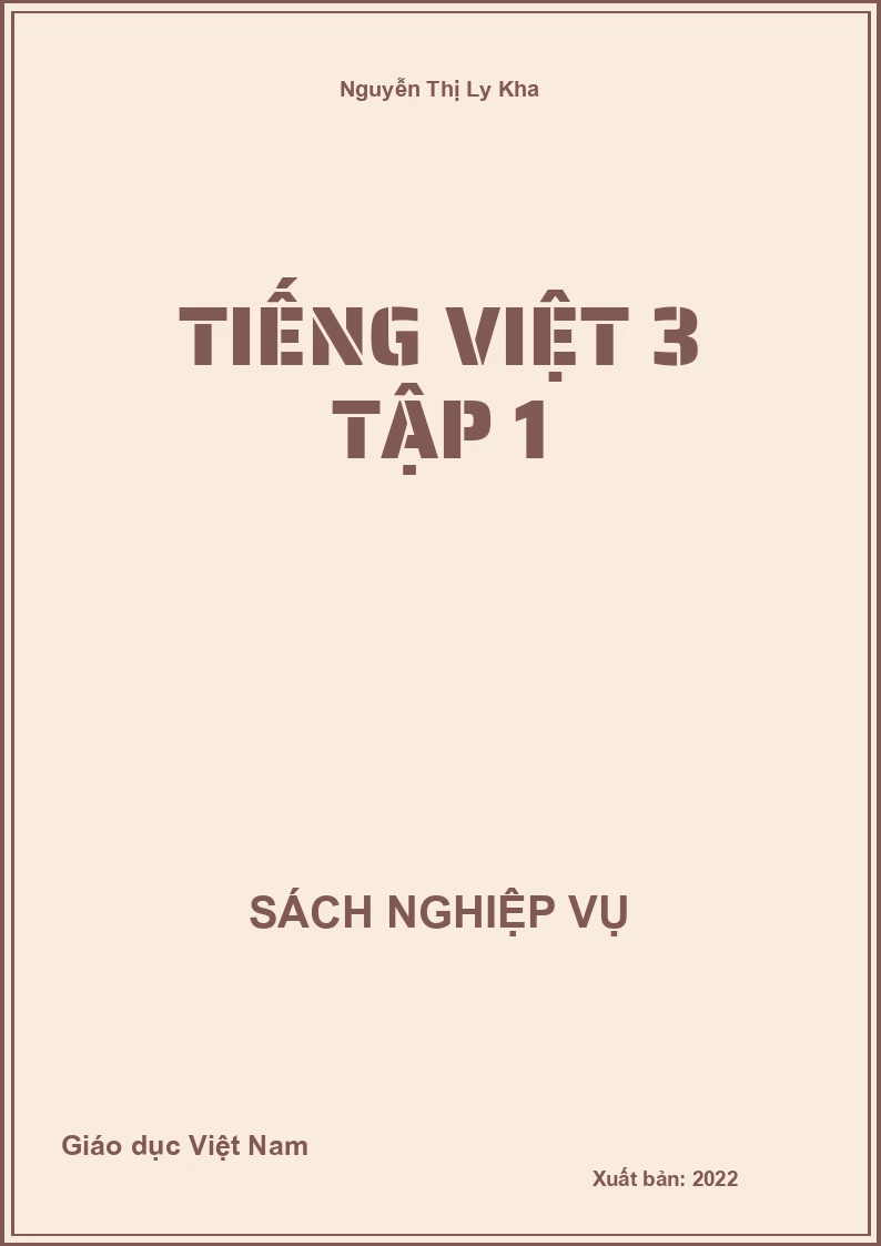 Tiếng việt 3 tập 1