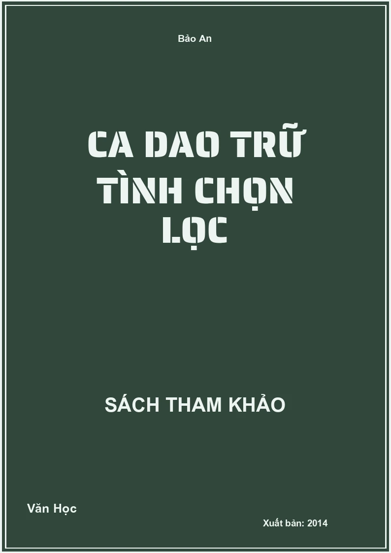 Ca dao trữ tình chọn lọc