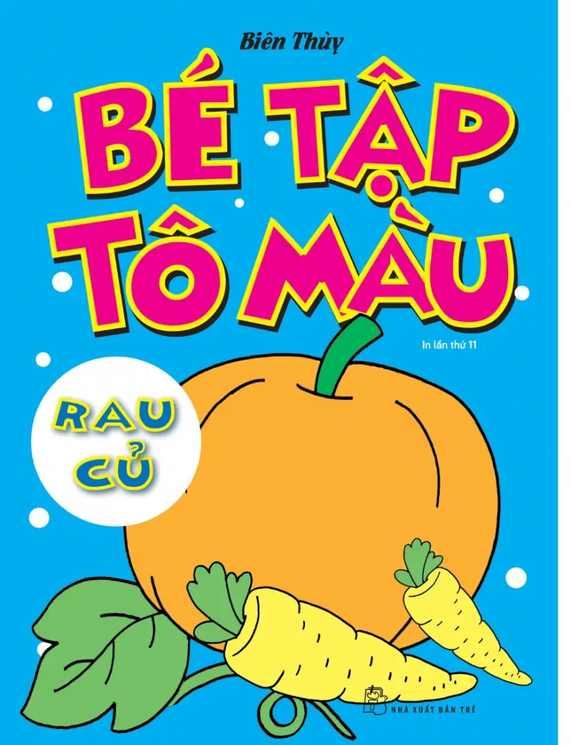 Bé tập tô màu rau củ