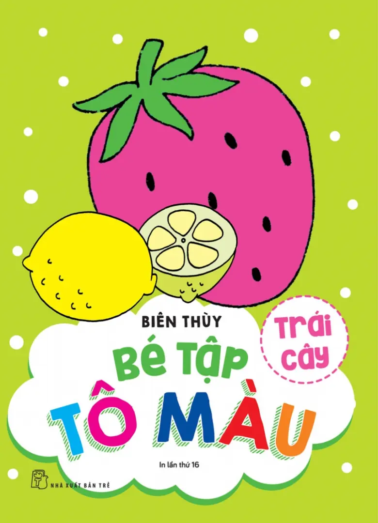 Bé tập tô màu trái cây