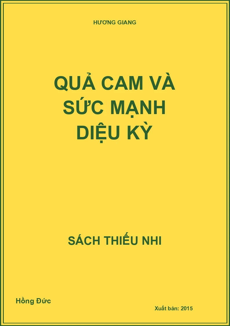 Quả cam và sức mạnh diệu kỳ