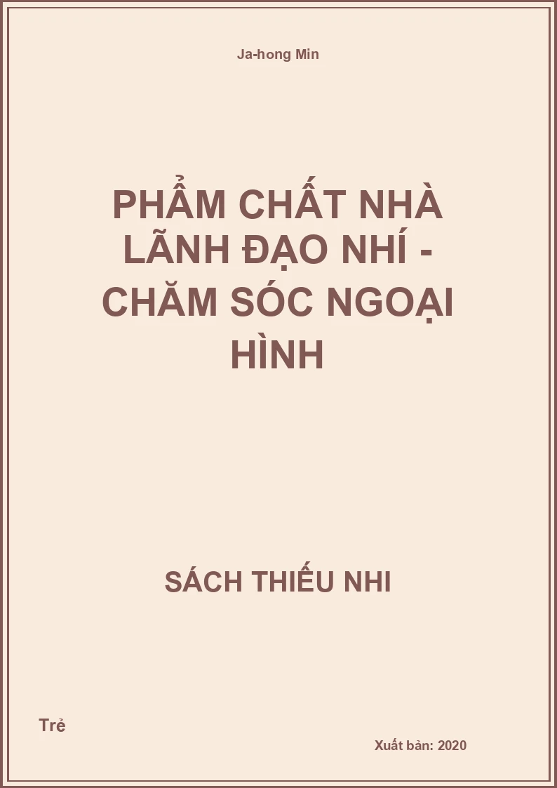 Phẩm chất nhà lãnh đạo nhí - Chăm sóc ngoại hình