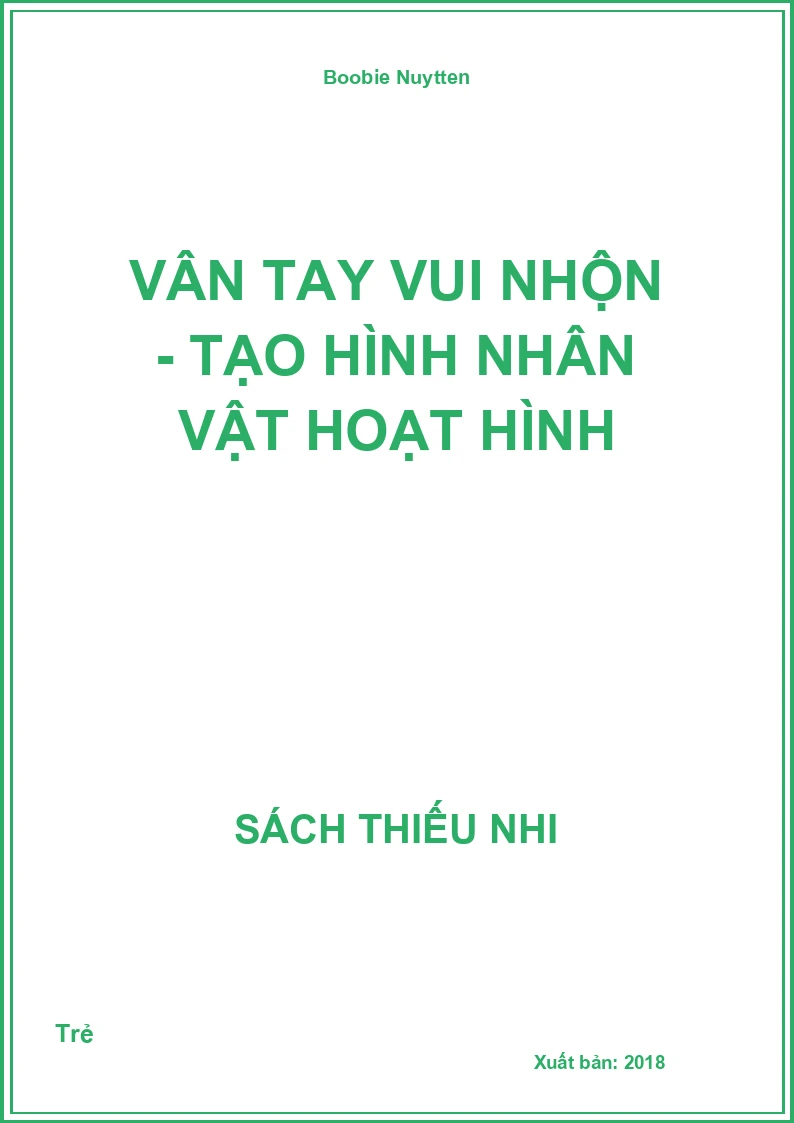 Vân tay vui nhộn - Tạo hình nhân vật hoạt hình