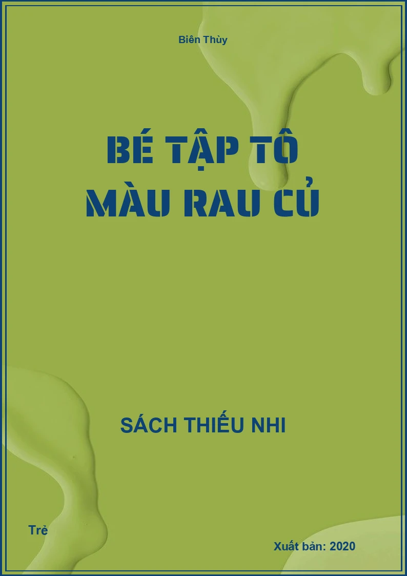 Bé tập tô màu rau củ