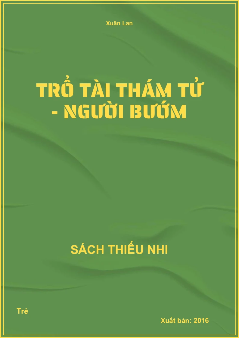Trổ tài thám tử - Người bướm