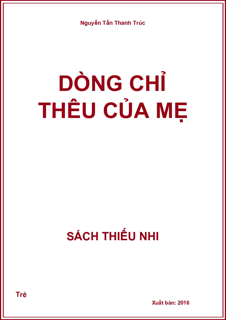 Dòng chỉ thêu của mẹ
