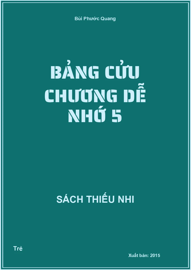 Bảng cửu chương dễ nhớ 5