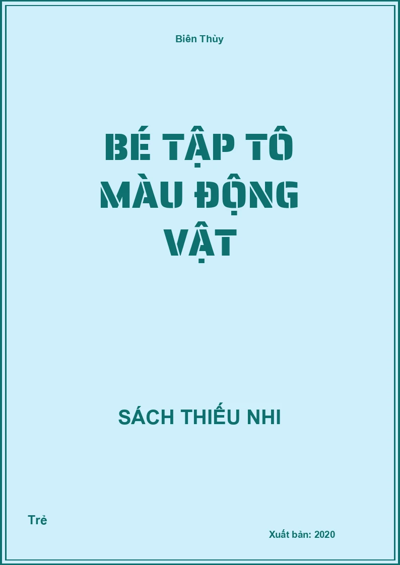 Bé tập tô màu động vật