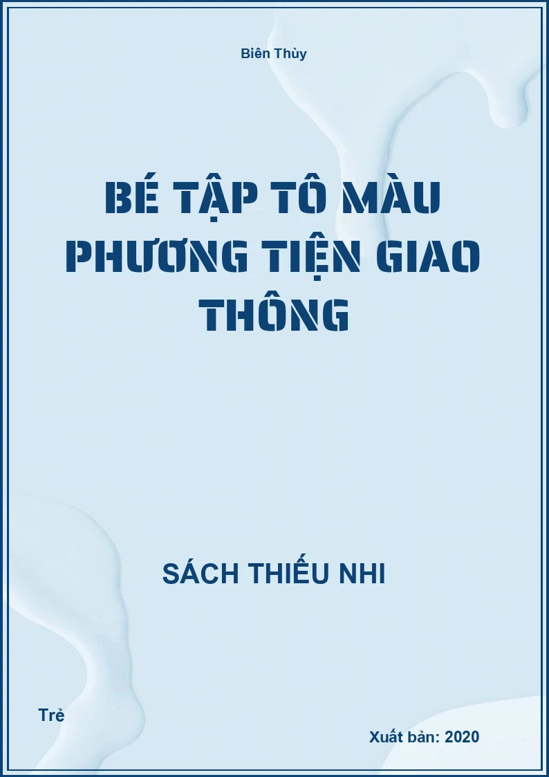 Bé tập tô màu phương tiện giao thông