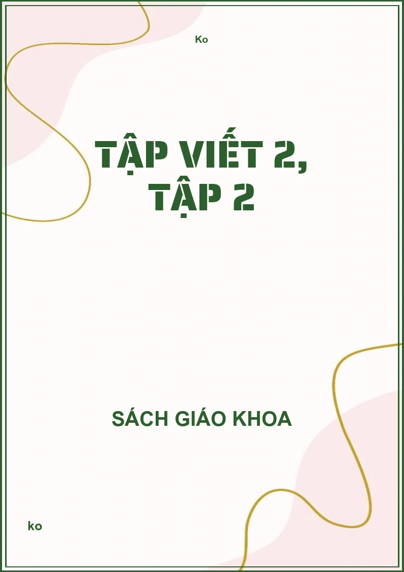 Tập viết 2, tập 2