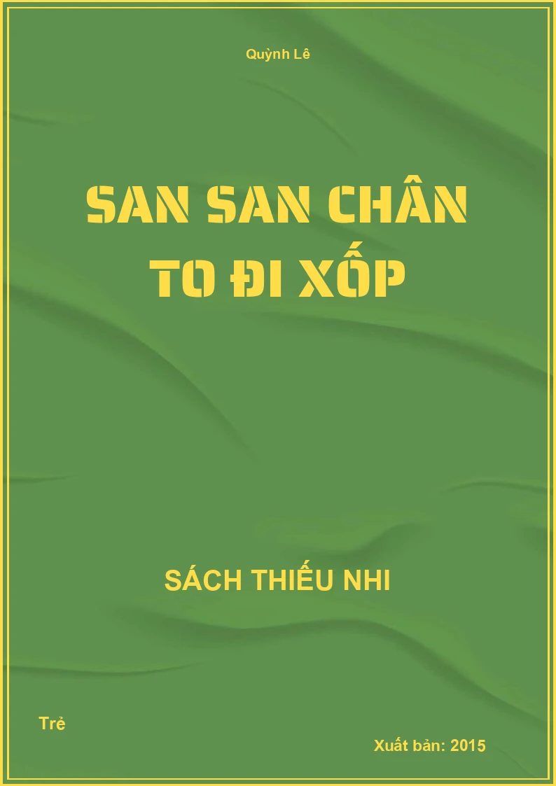 San san chân to đi xốp